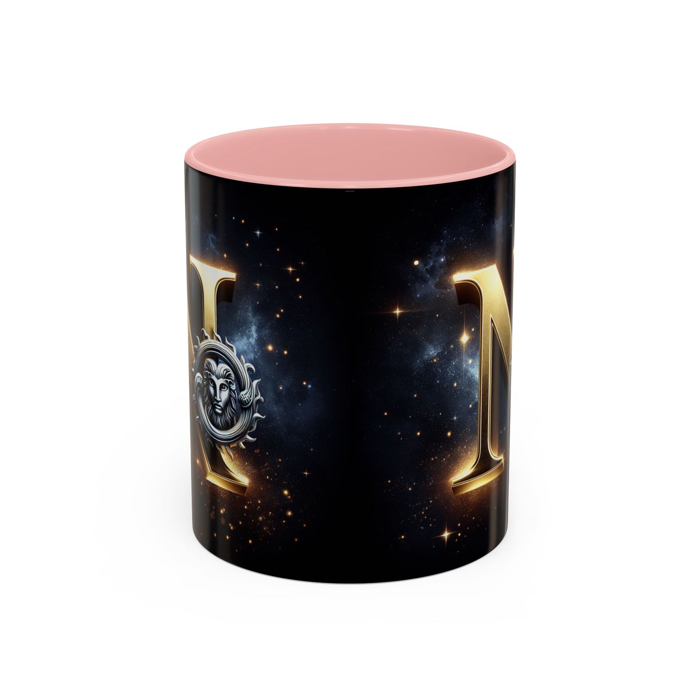 Personalized Zodiac Lion Accent Coffee Mug - Astrology Gift