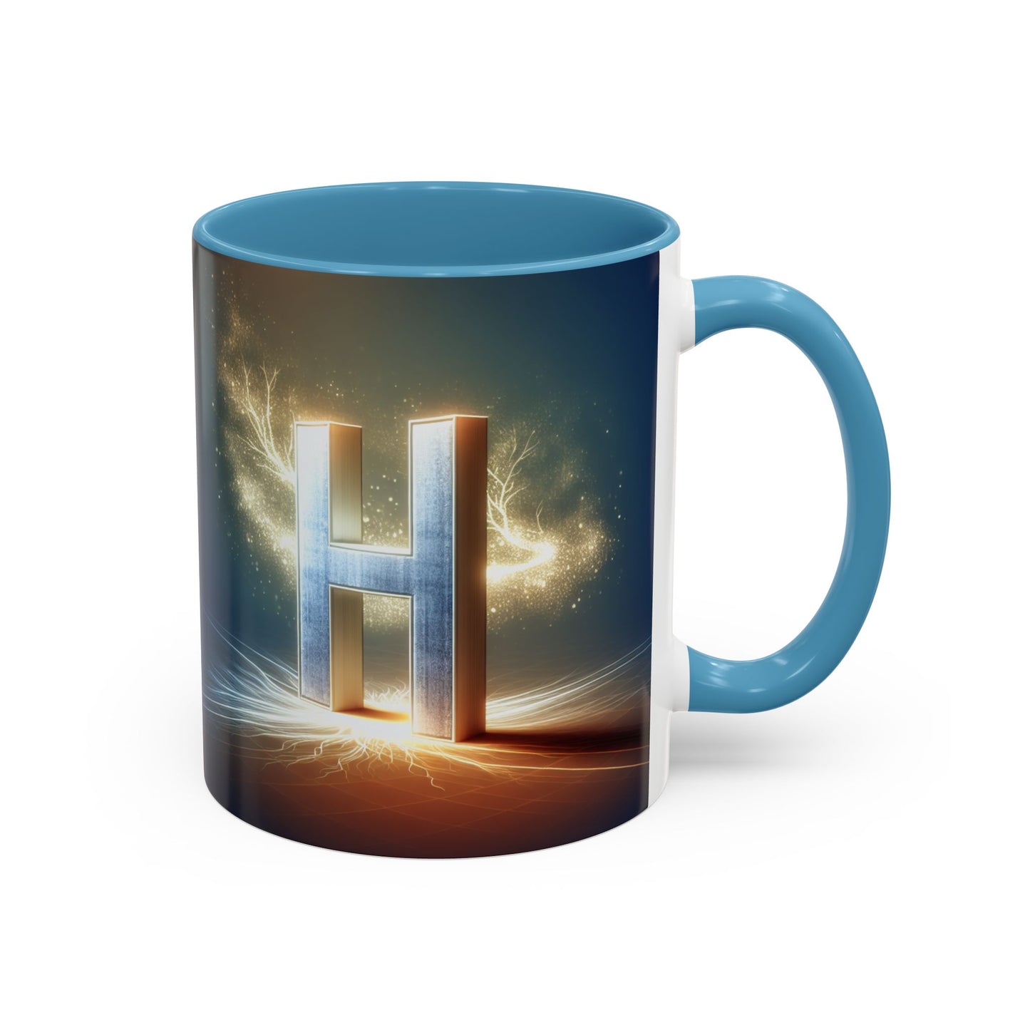 Stunning Accent Coffee Mug with Abstract Letter Design