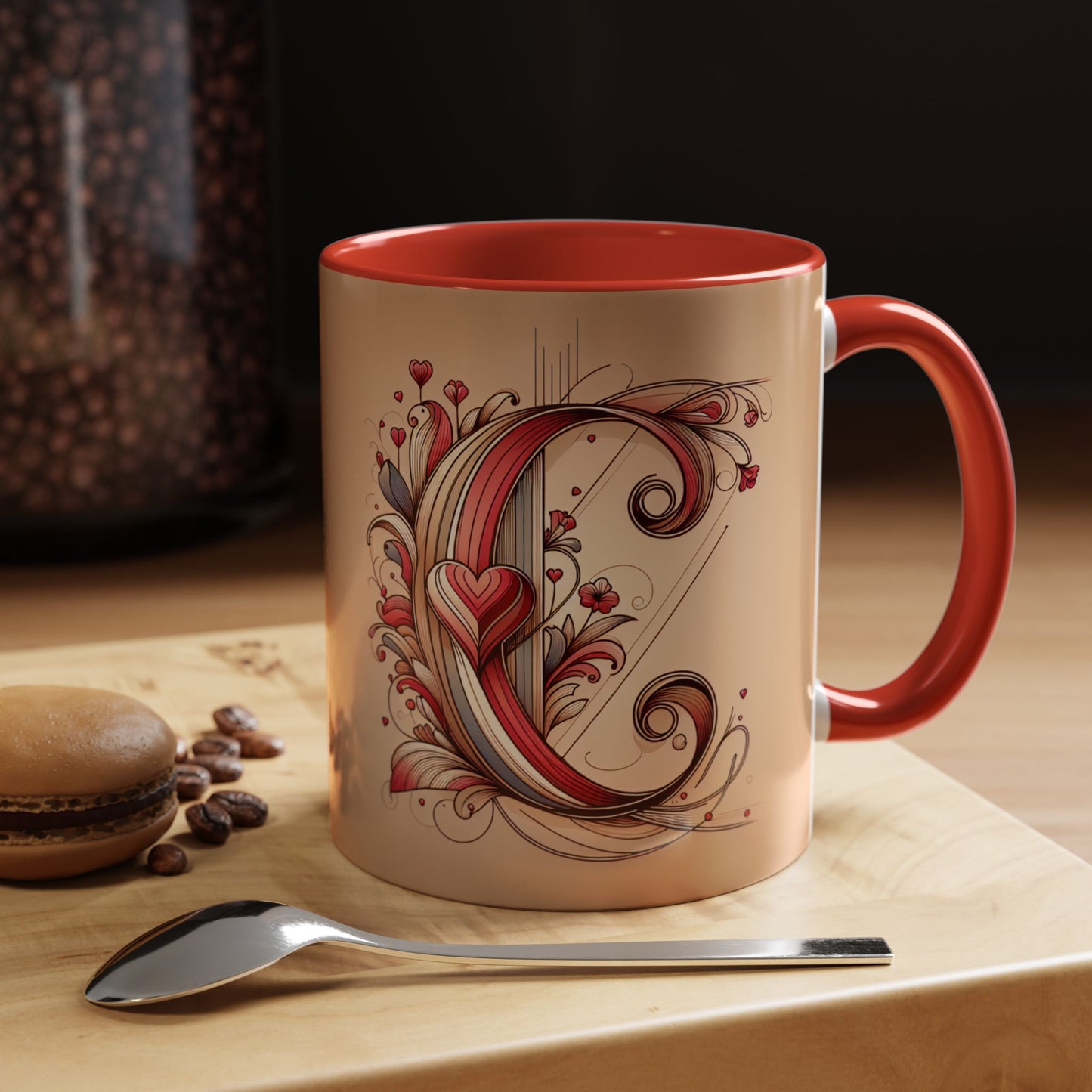 Whimsical Heart Accent Coffee Mug - Perfect for Gifts and Home Decor