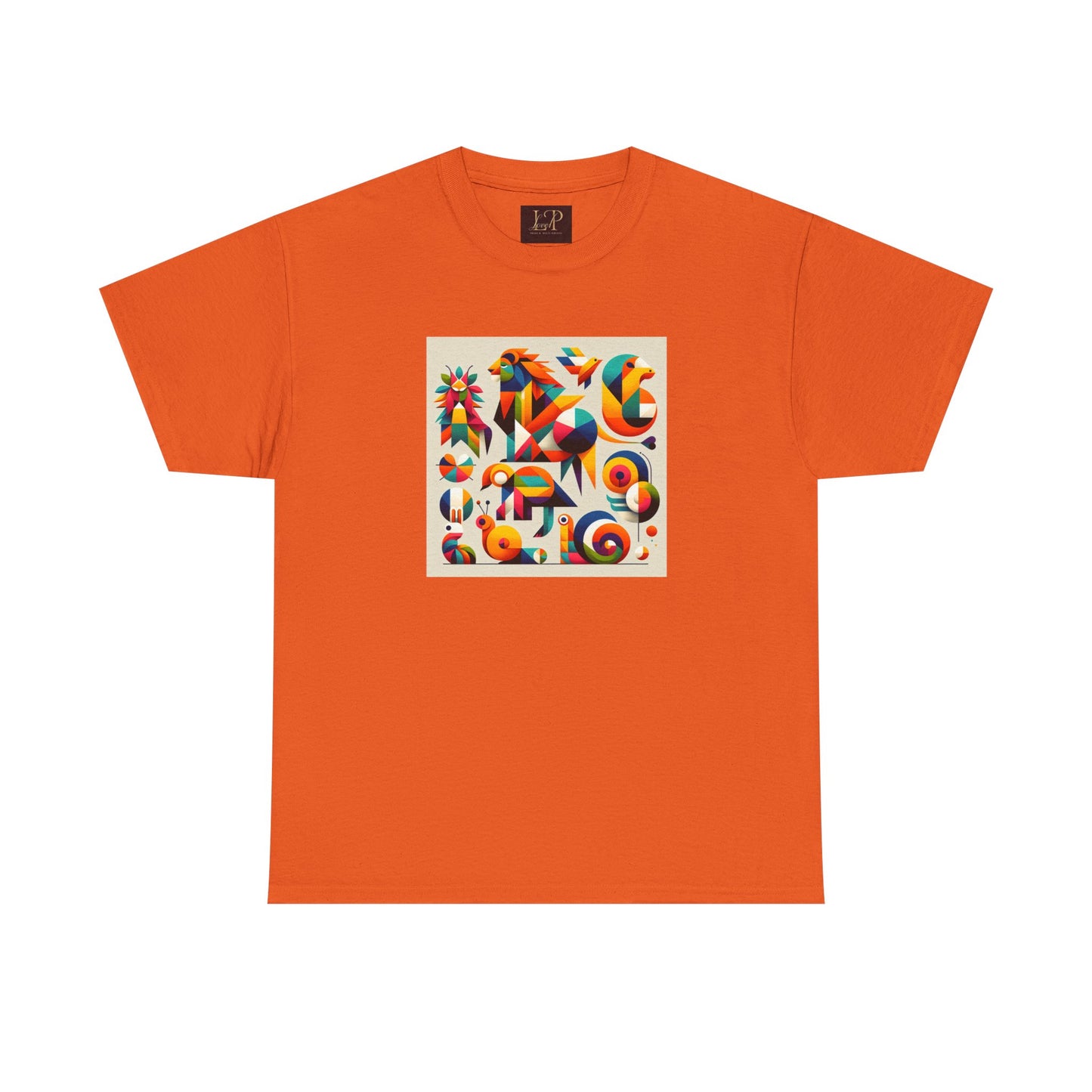 Vibrant Unisex Heavy Cotton Tee - Colorful Abstract Design