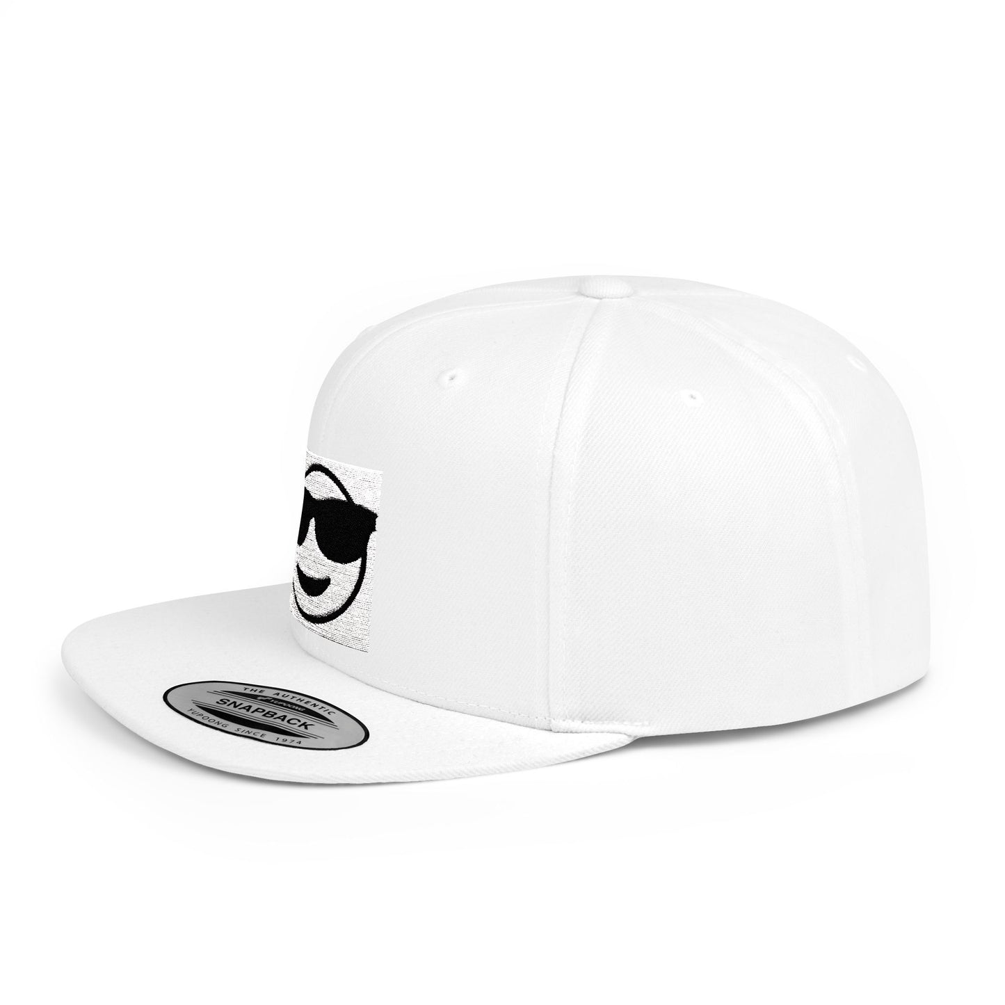 Cool Smiley Face Flat Bill Snapback Hat