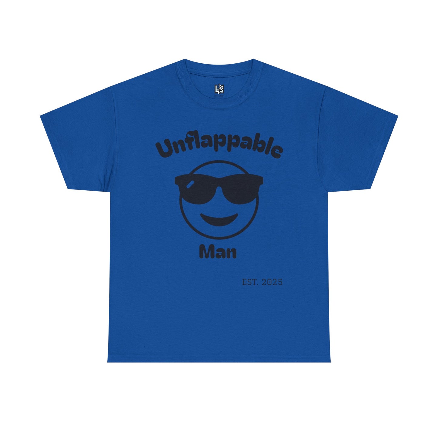 Unisex Heavy Cotton Tee - Unflappable Man Graphic Tee for Chill Vibes