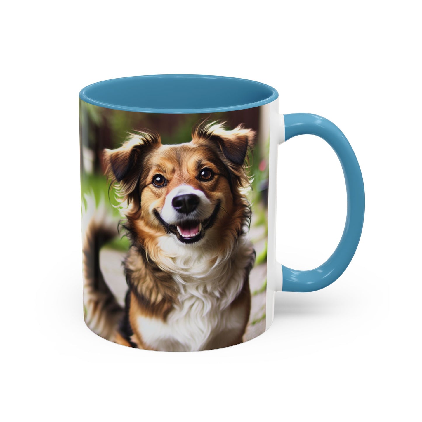 Happy Dog Graphic Accent Coffee Mug | Perfect for Pet Lovers