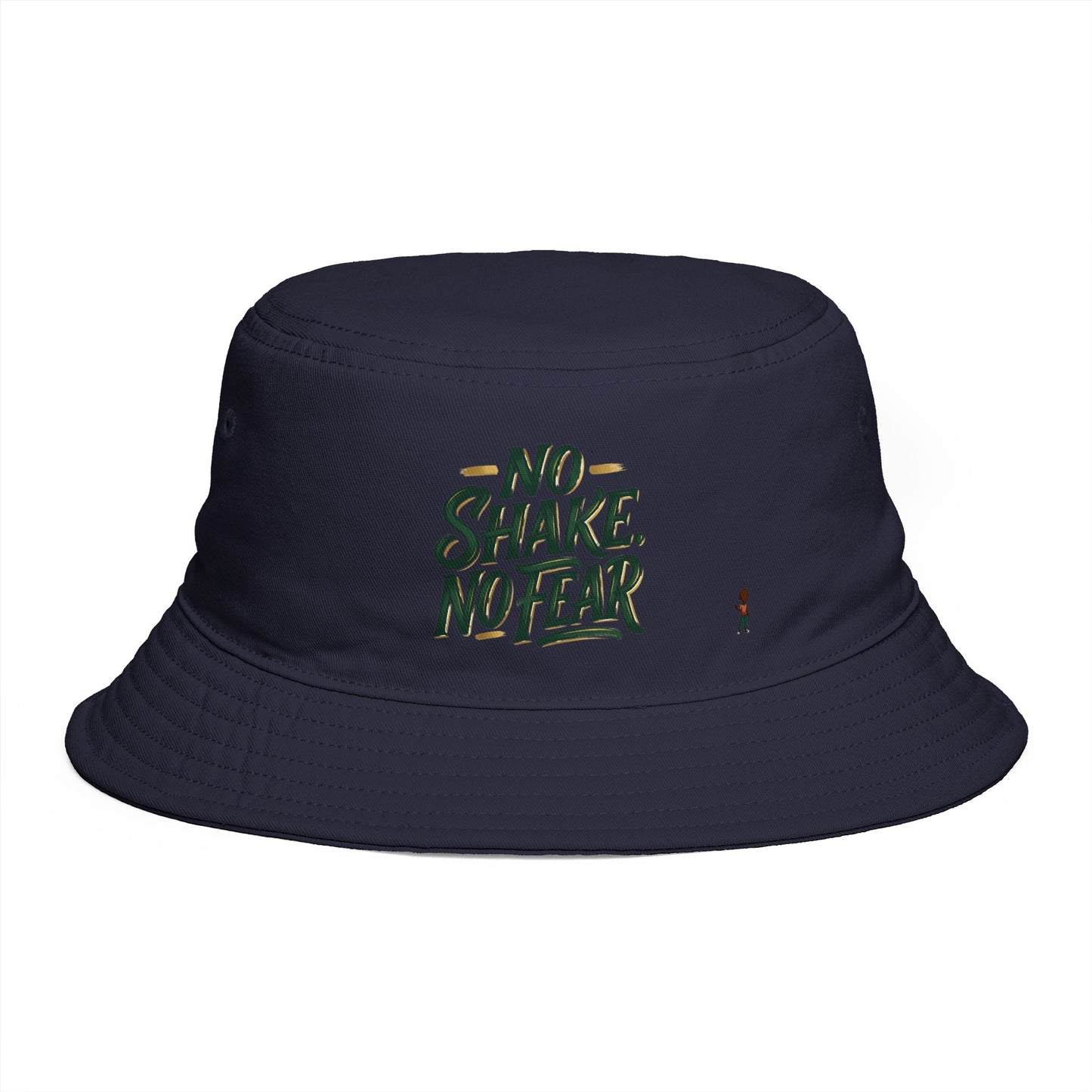 No Shake No Fear Bucket Hat — Retro Motivational Outdoor Bucket Hat