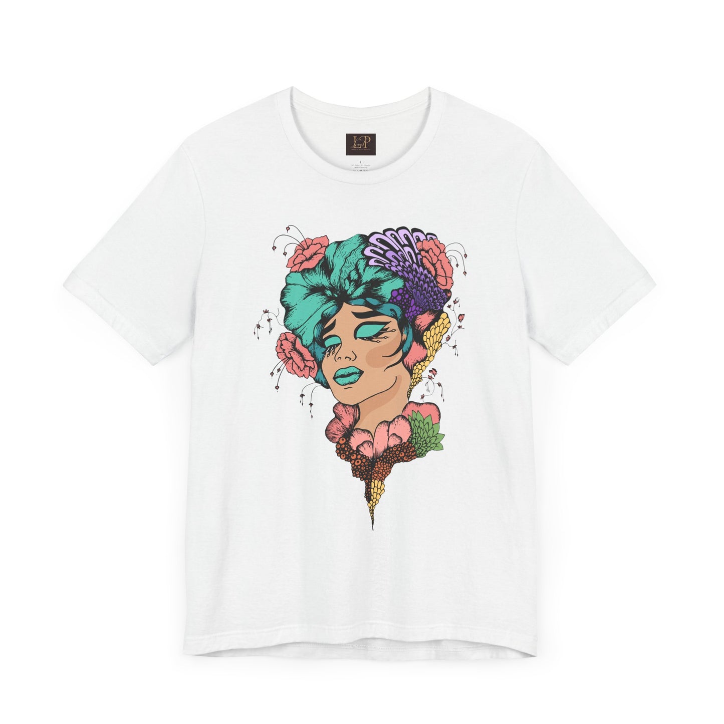 Artistic Floral Unisex Tee with Vibrant Design