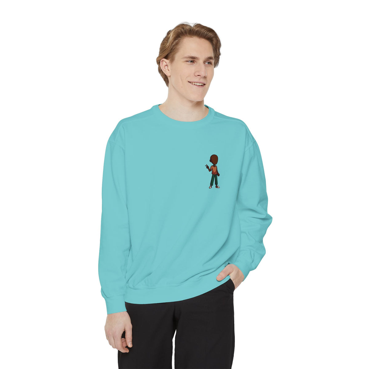 Retro Pixel Boy Graphic Sweatshirt