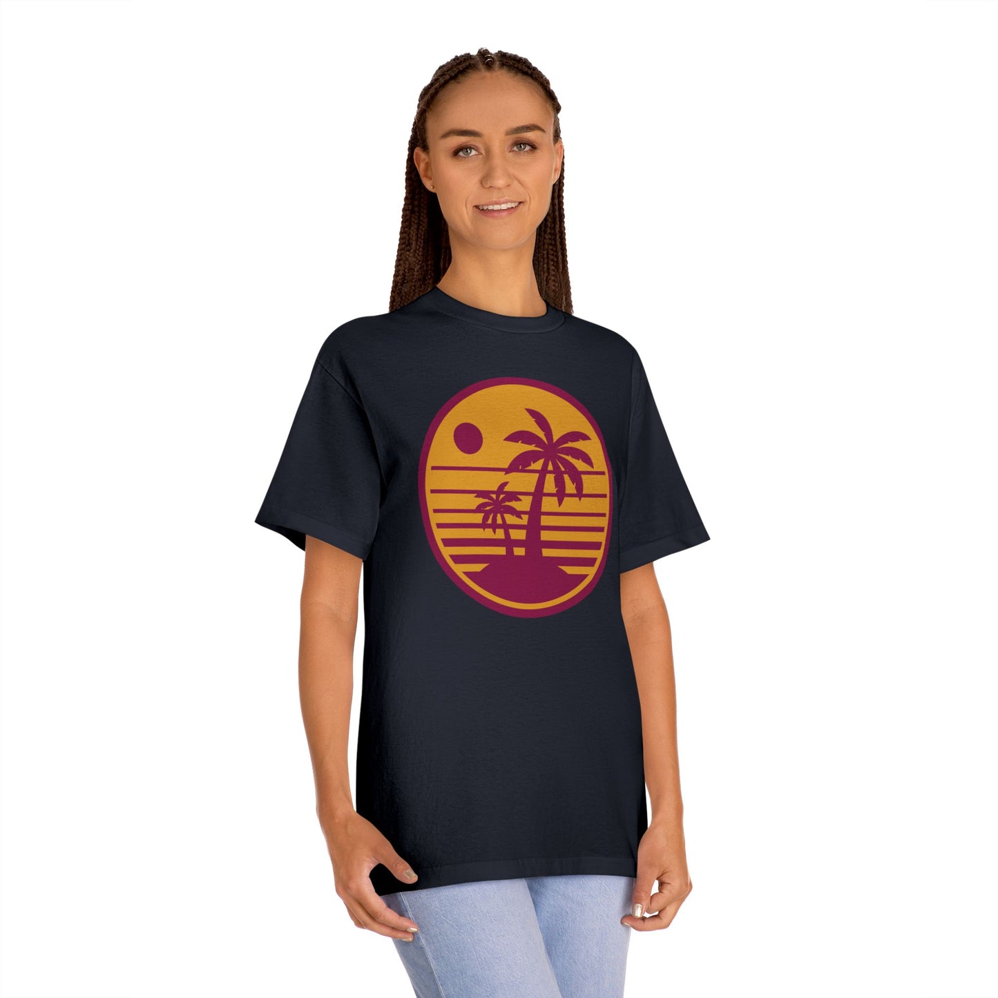 Retro Sunset Palm Tree Unisex Classic Tee