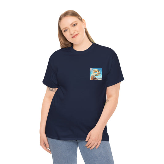 Beach Vibes Unisex Heavy Cotton Tee - Retro Sun Design