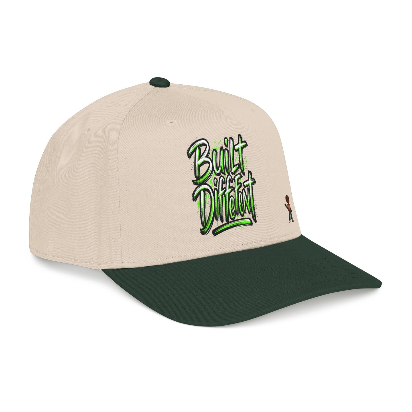 Mid Profile Baseball Cap — 'Built Different' Streetwear Hat