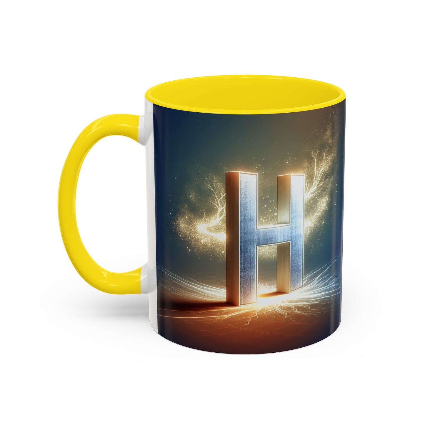 Stunning Accent Coffee Mug with Abstract Letter Design