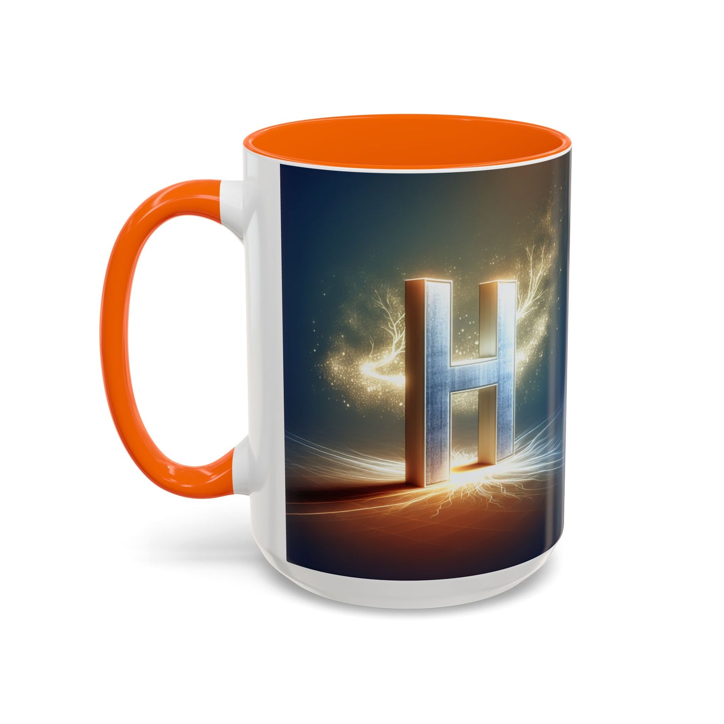 Stunning Accent Coffee Mug with Abstract Letter Design