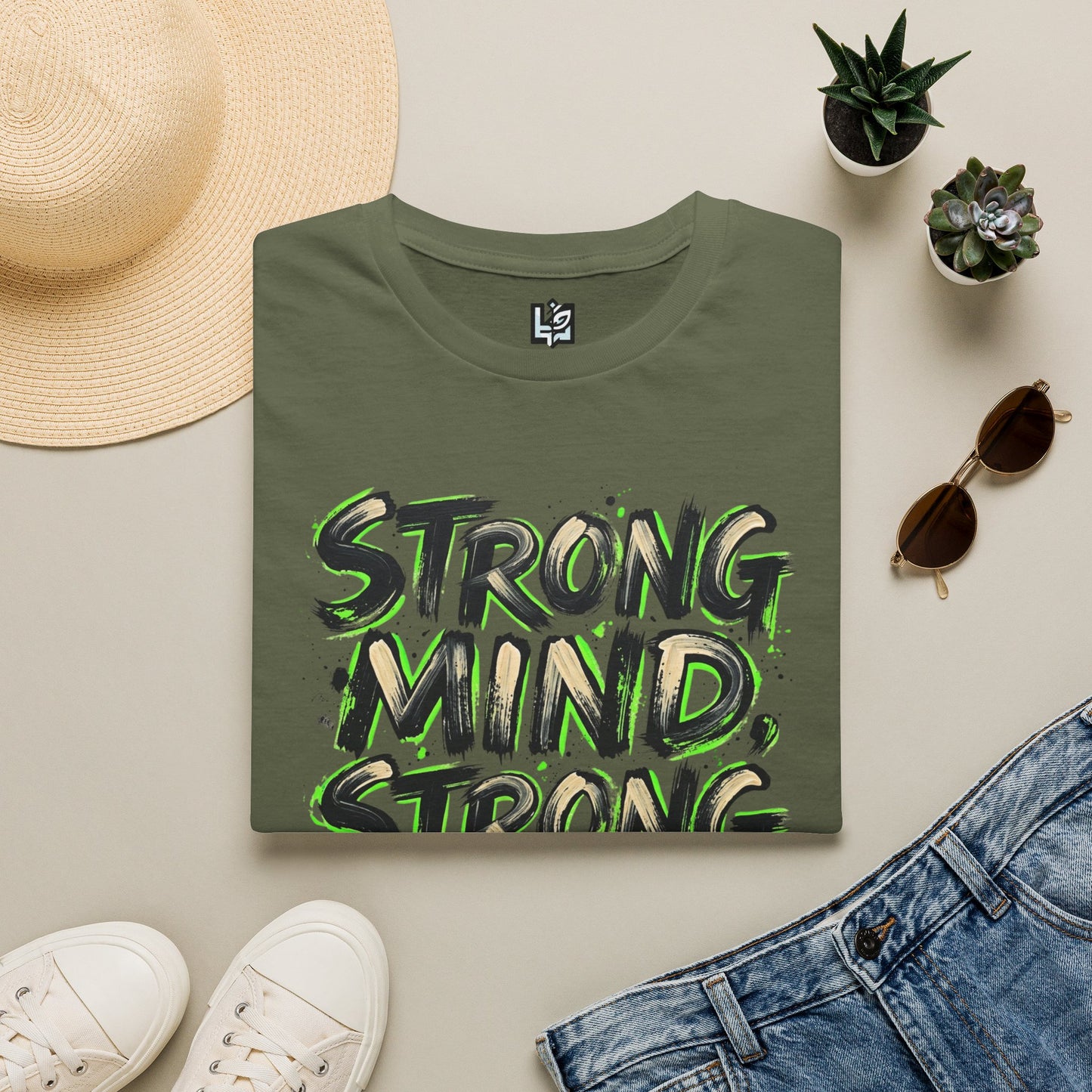 T-Shirt — "Strong Mind, Strong Life" Motivational Graphic Tee