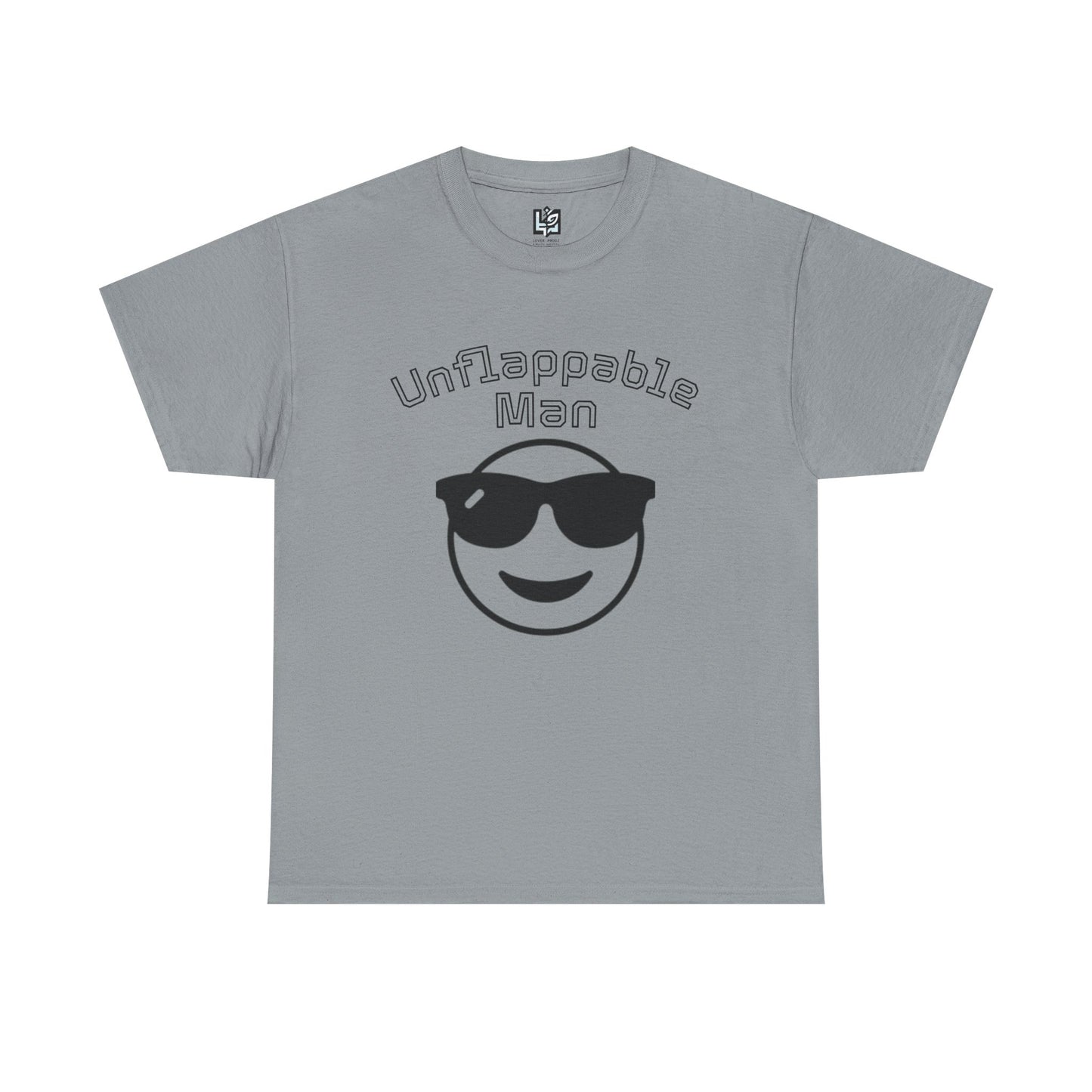 Unflappable Man Unisex Heavy Cotton Tee, Cool Graphic T-Shirt for Men, Perfect Gift for Birthdays, Casual Wear, Outdoor Activities