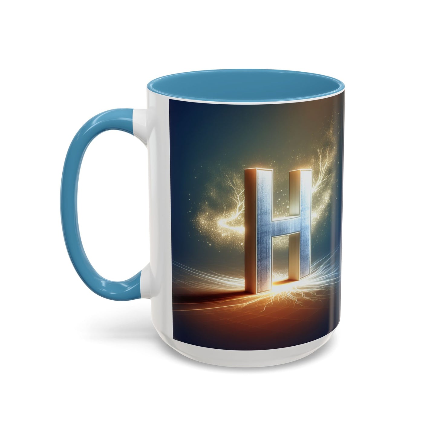 Stunning Accent Coffee Mug with Abstract Letter Design