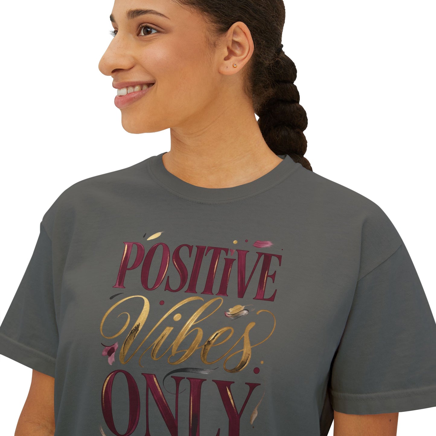 Positive Vibes Only Boxy Tee