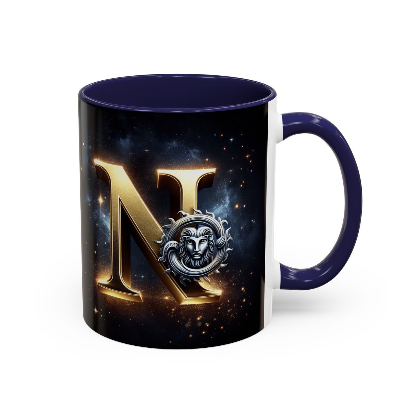 Personalized Zodiac Lion Accent Coffee Mug - Astrology Gift