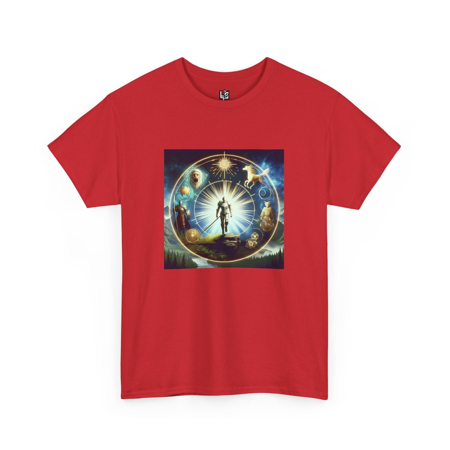 Cosmic Connection Unisex Heavy Cotton Tee - Celestial Design for Star Lovers