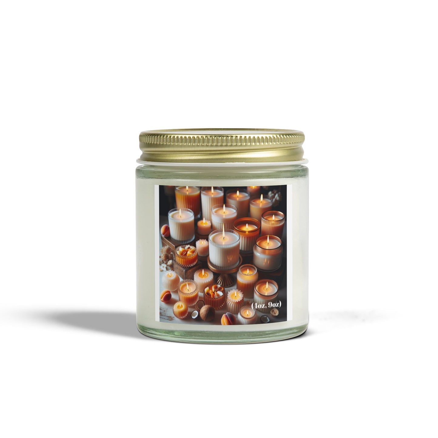 Coconut Apricot Scented Candle - 4oz & 9oz - Perfect for Relaxation & Home Decor