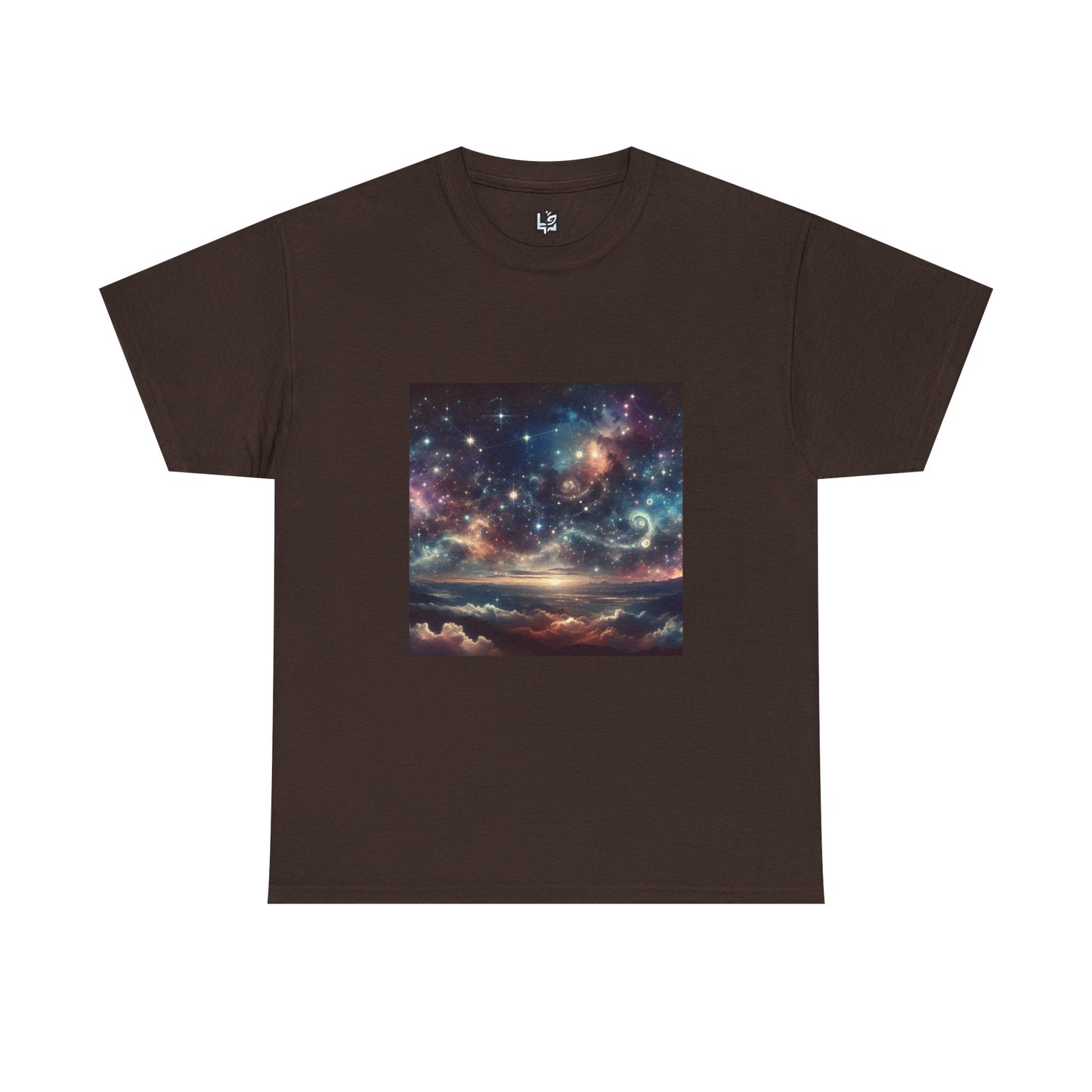 Cosmic Dreams Unisex Heavy Cotton Tee - Celestial Graphic Tee for Stargazers