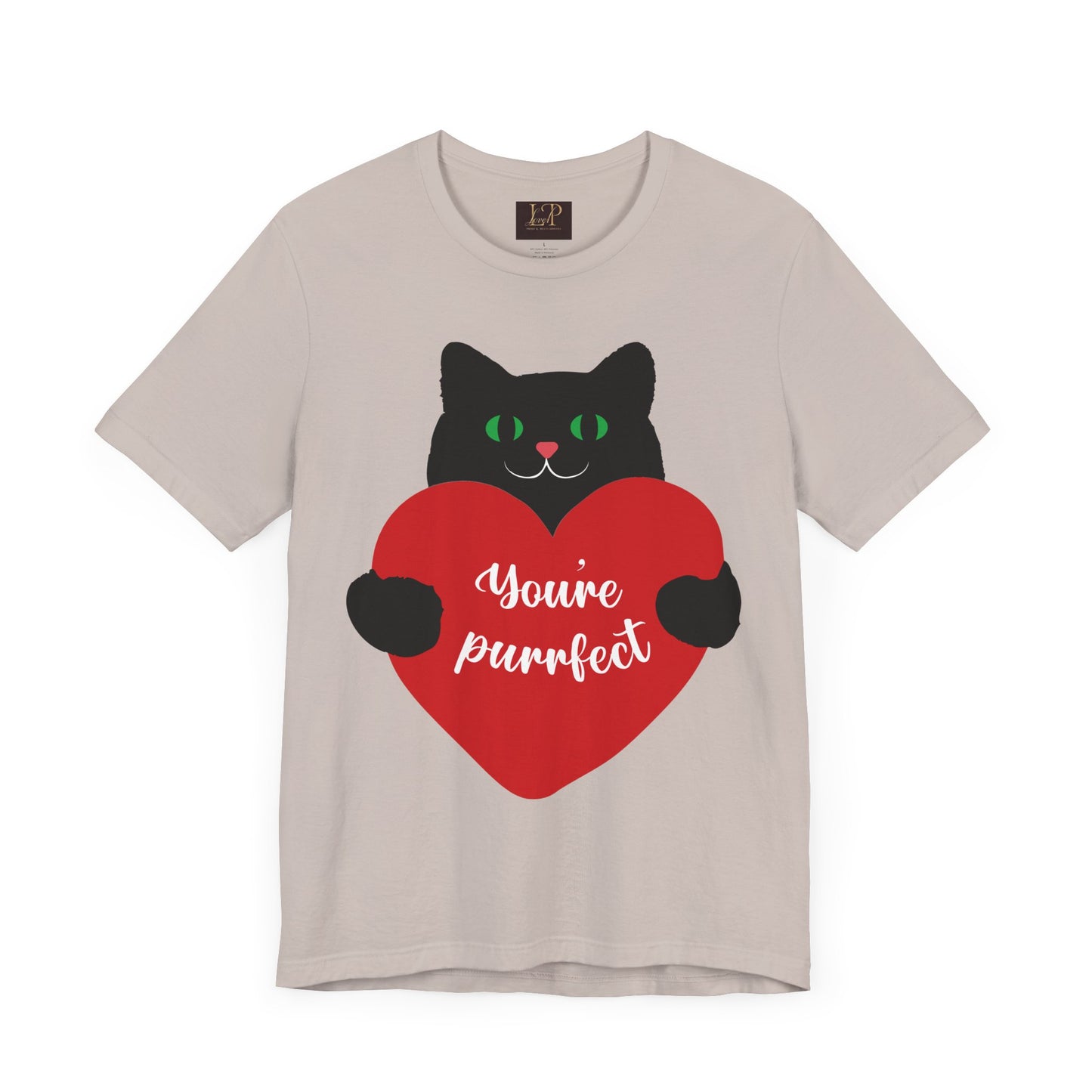 Purrfect Love Cat Tee - Cute Unisex Jersey Short Sleeve Shirt