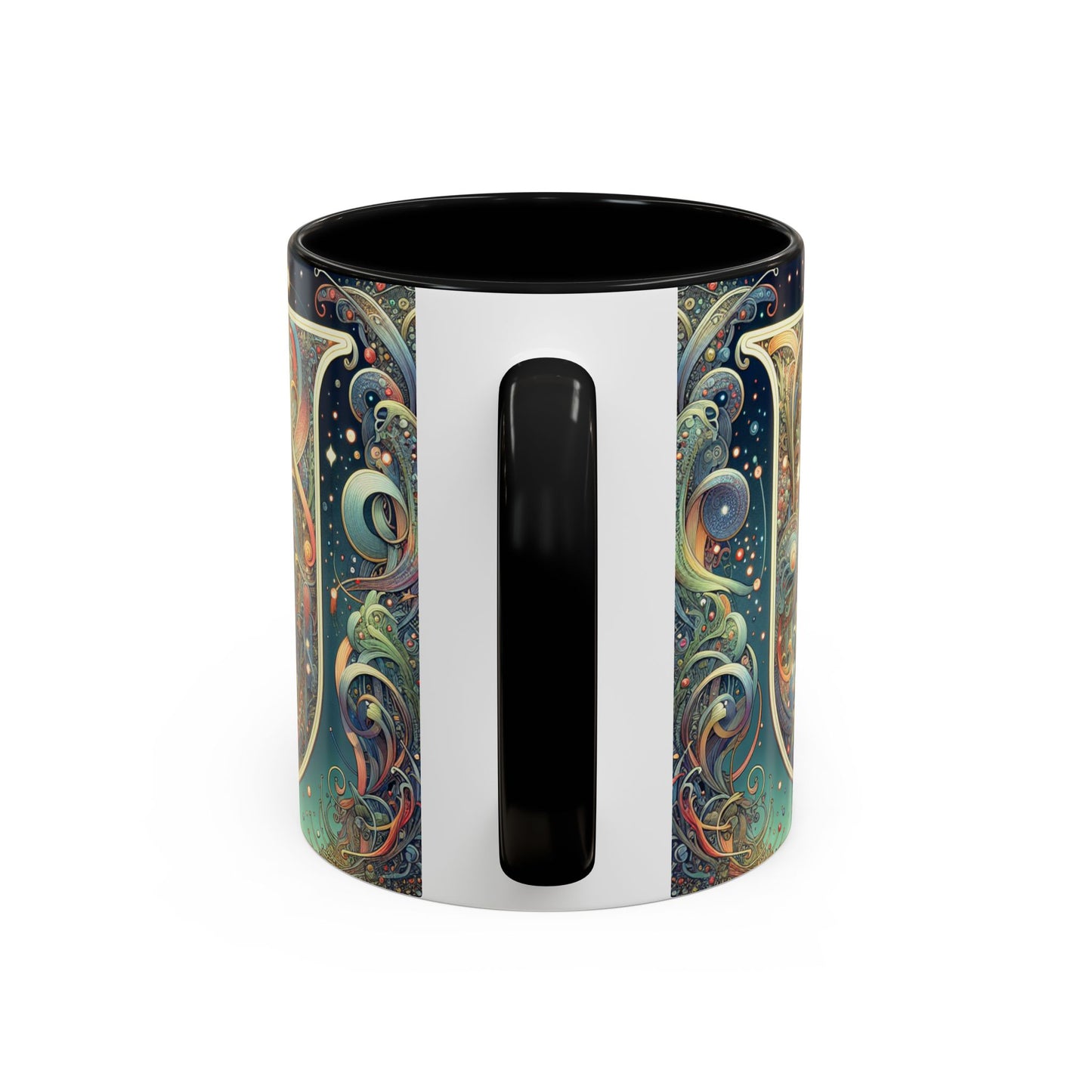 Cosmic Art Accent Coffee Mug - Unique Colorful Design for Coffee Lovers