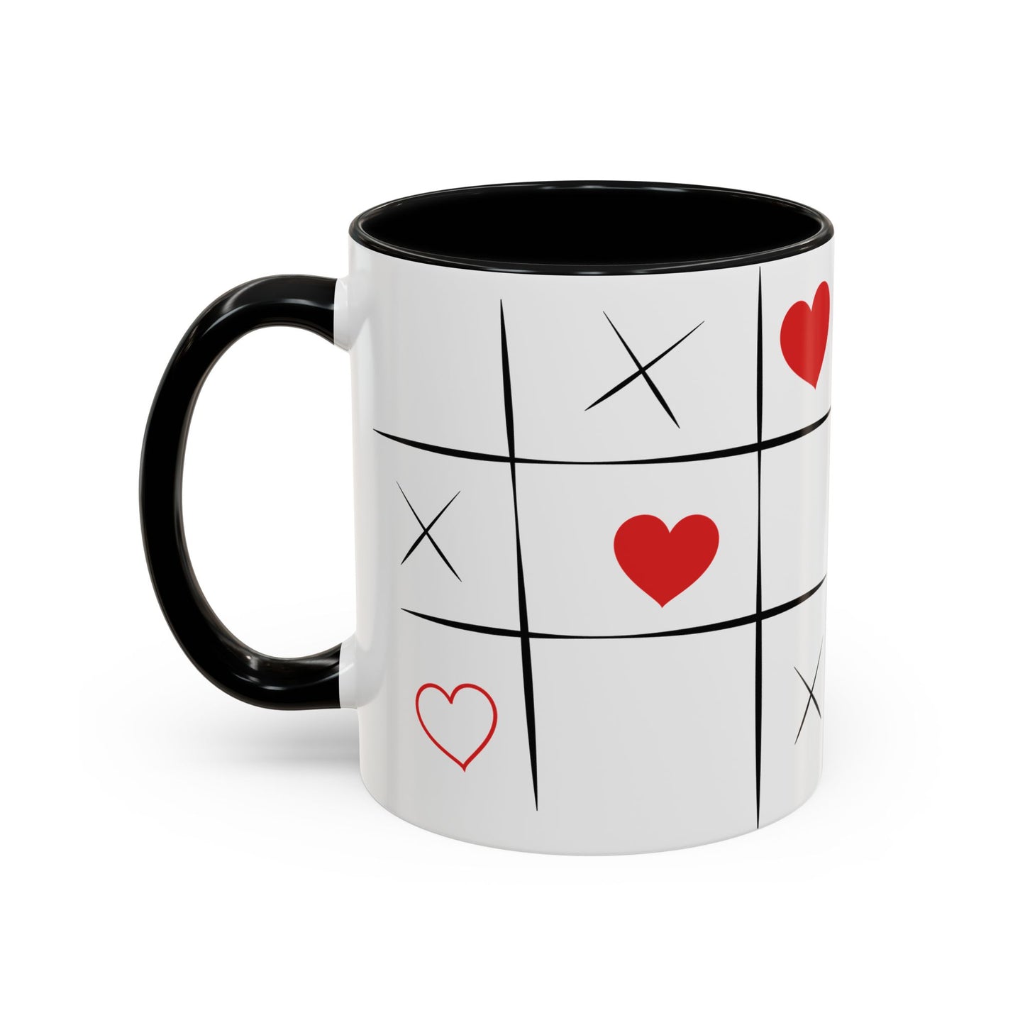 Love Tic Tac Toe Coffee Mug - Perfect for Valentine's Day and Romantic Moments