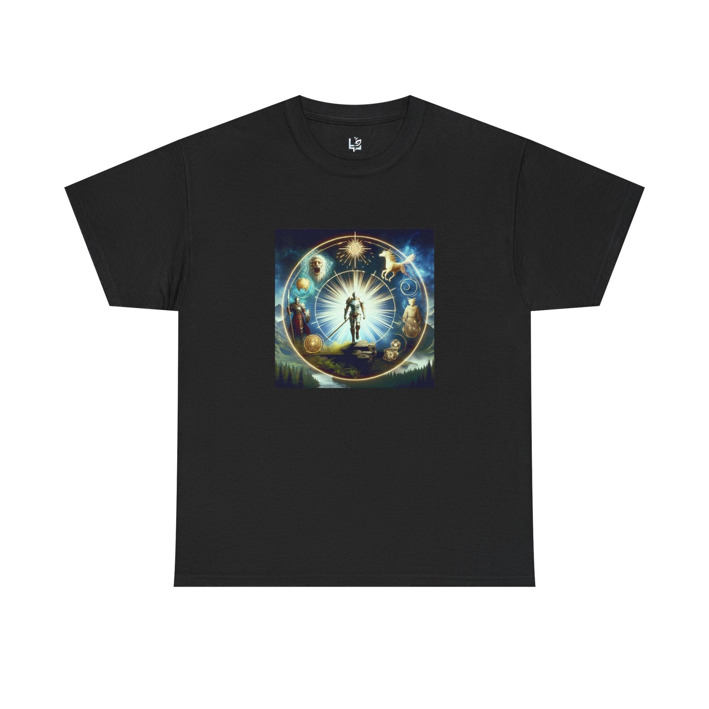 Cosmic Connection Unisex Heavy Cotton Tee - Celestial Design for Star Lovers