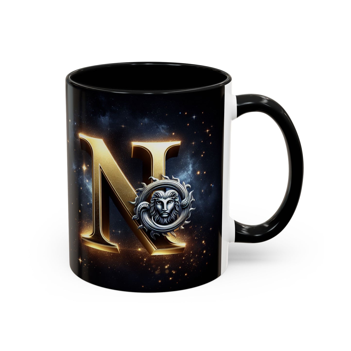 Personalized Zodiac Lion Accent Coffee Mug - Astrology Gift