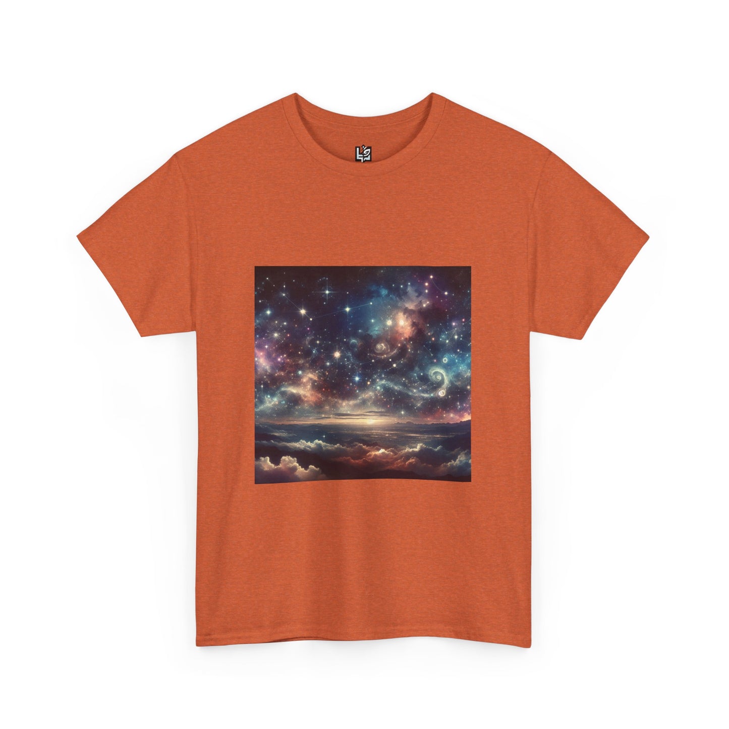 Cosmic Dreams Unisex Heavy Cotton Tee - Celestial Graphic Tee for Stargazers