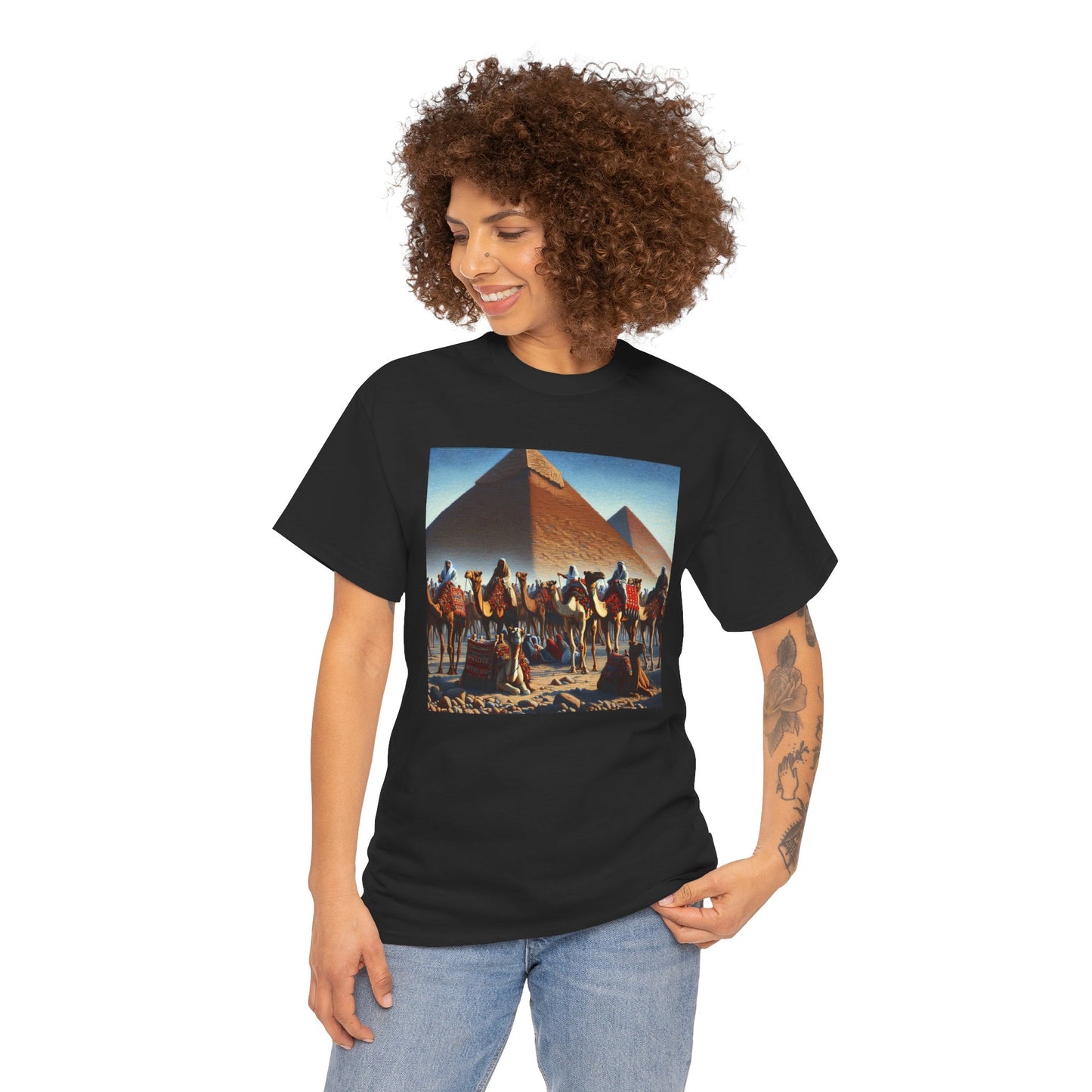 Pyramid Adventure Unisex Heavy Cotton Tee | Vintage Egypt Design