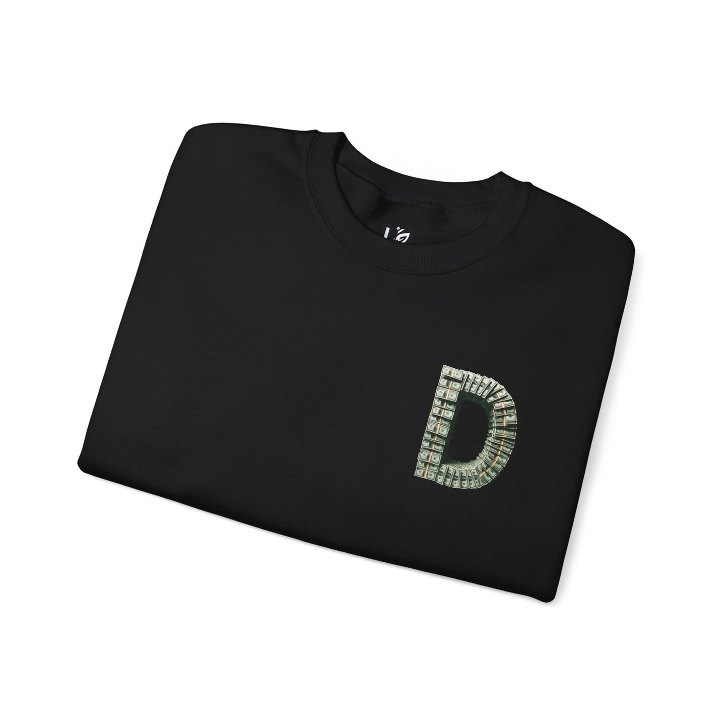 Unisex Crewneck Sweatshirt with 'D' and Dollar Sign Design | Stylish & Cozy Apparel for Casual Days