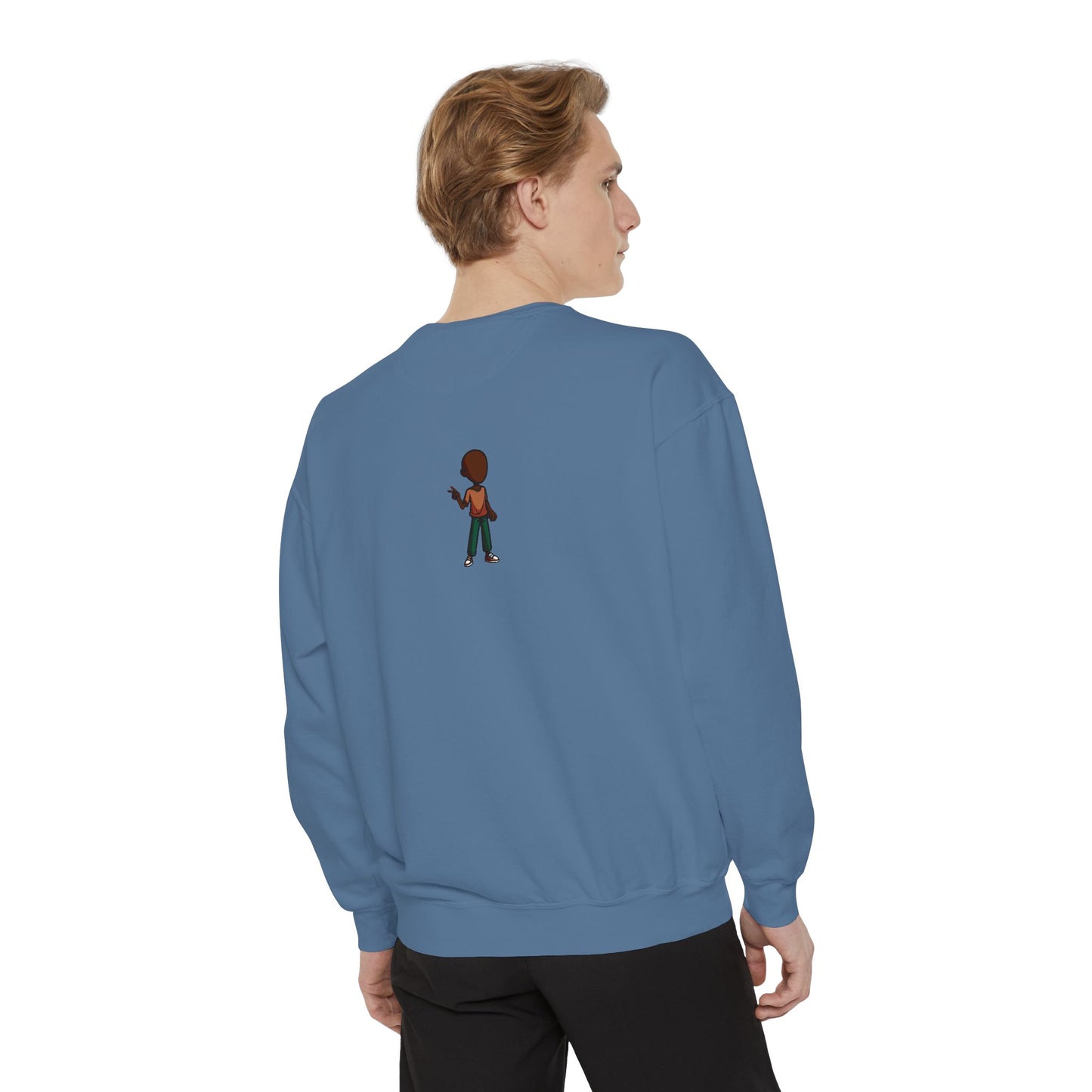 The Unflappable Man Sweatshirt — Retro Badge Graphic Crewneck