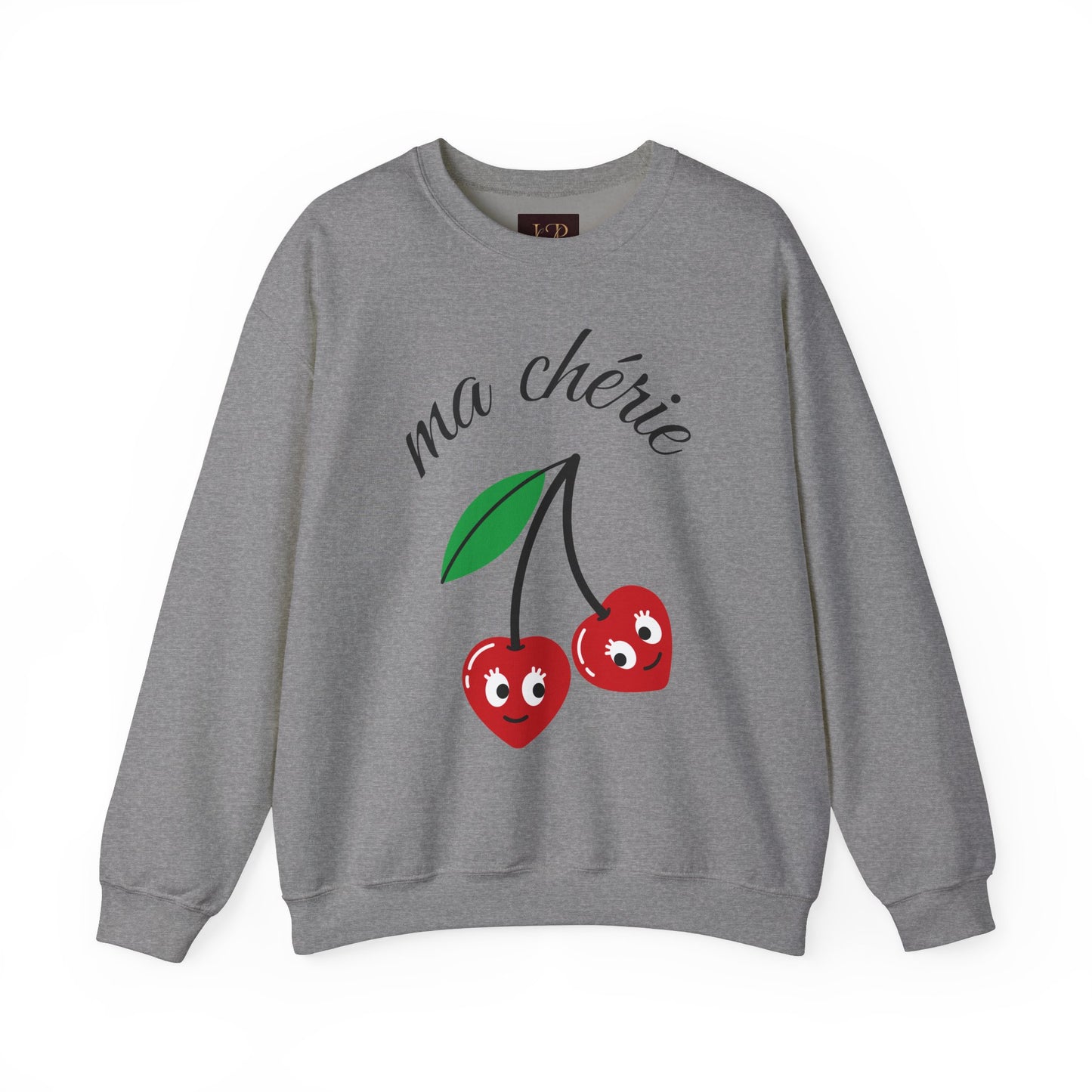 Cute Cherry Graphic Crewneck Sweatshirt - 'ma chérie'