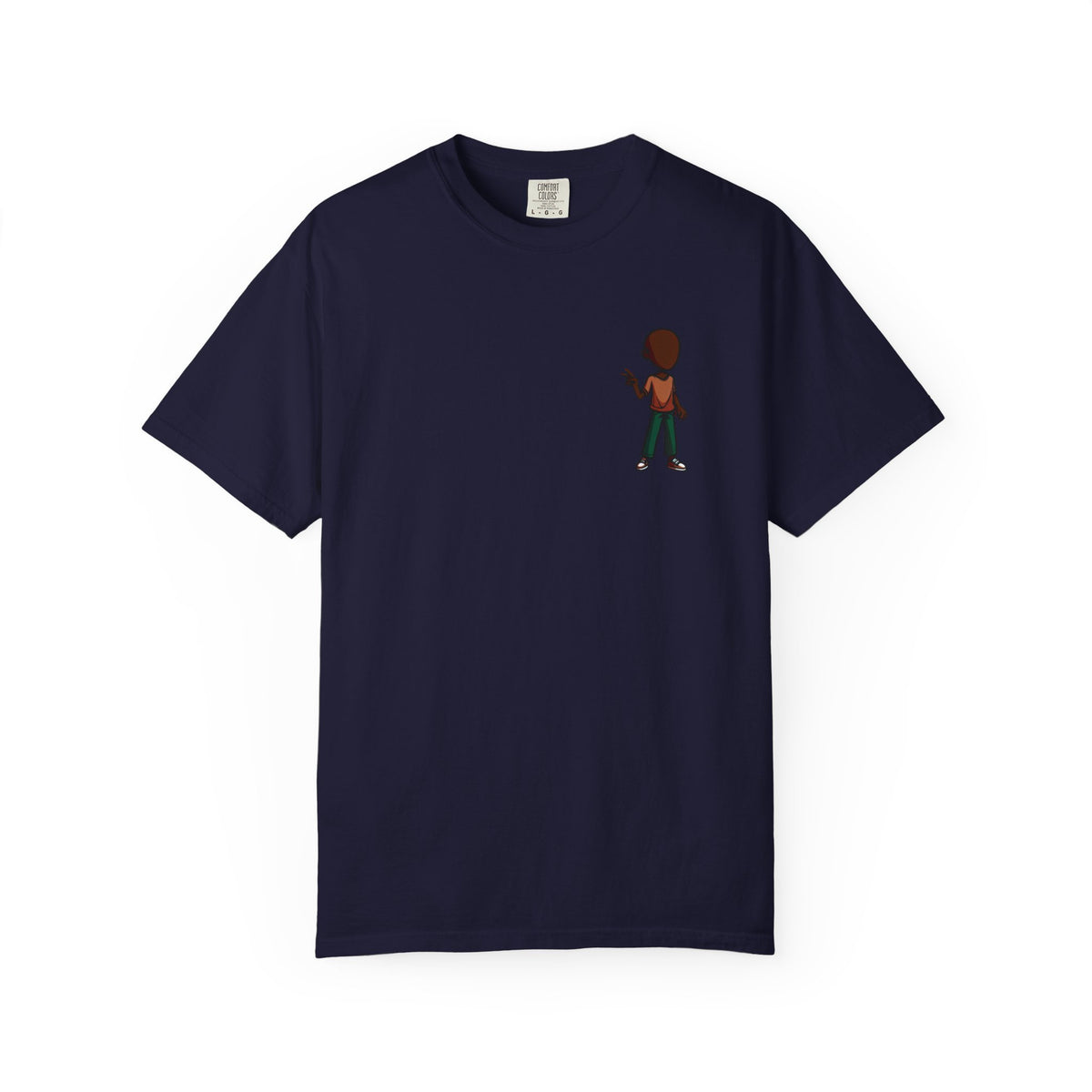 Minimalist Little Boy Graphic T-Shirt — Small Chest Illustration, Casual Kids/Youth Tee