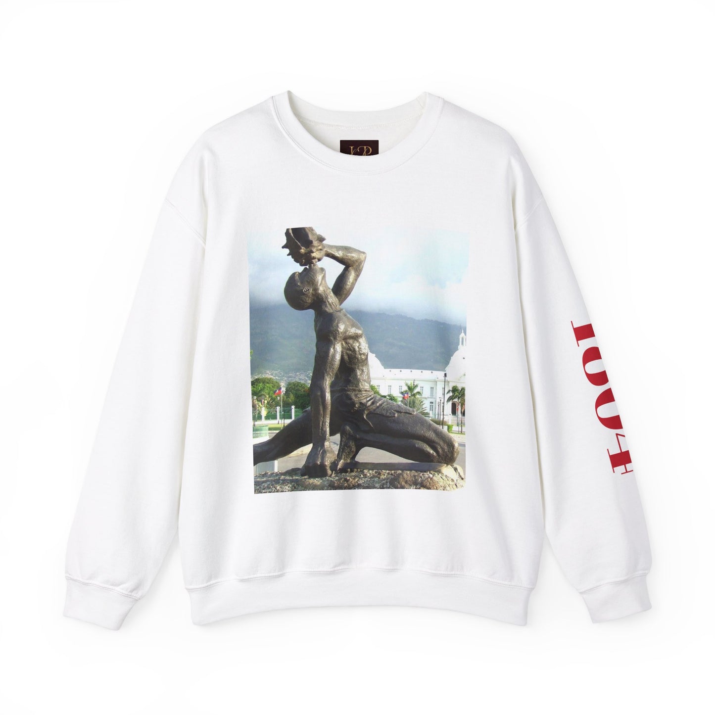 Artistic Unisex Crewneck Sweatshirt with Statue Design