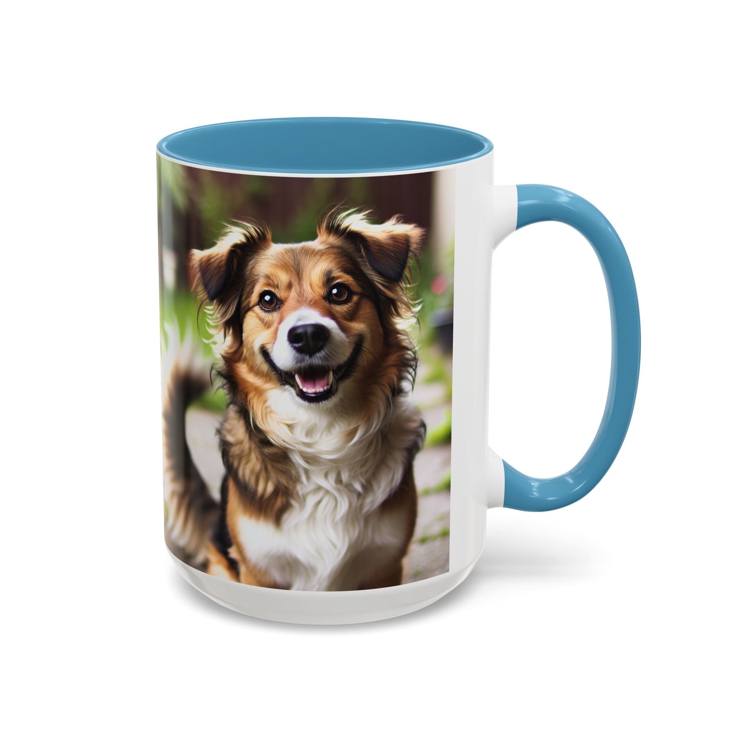 Happy Dog Graphic Accent Coffee Mug | Perfect for Pet Lovers