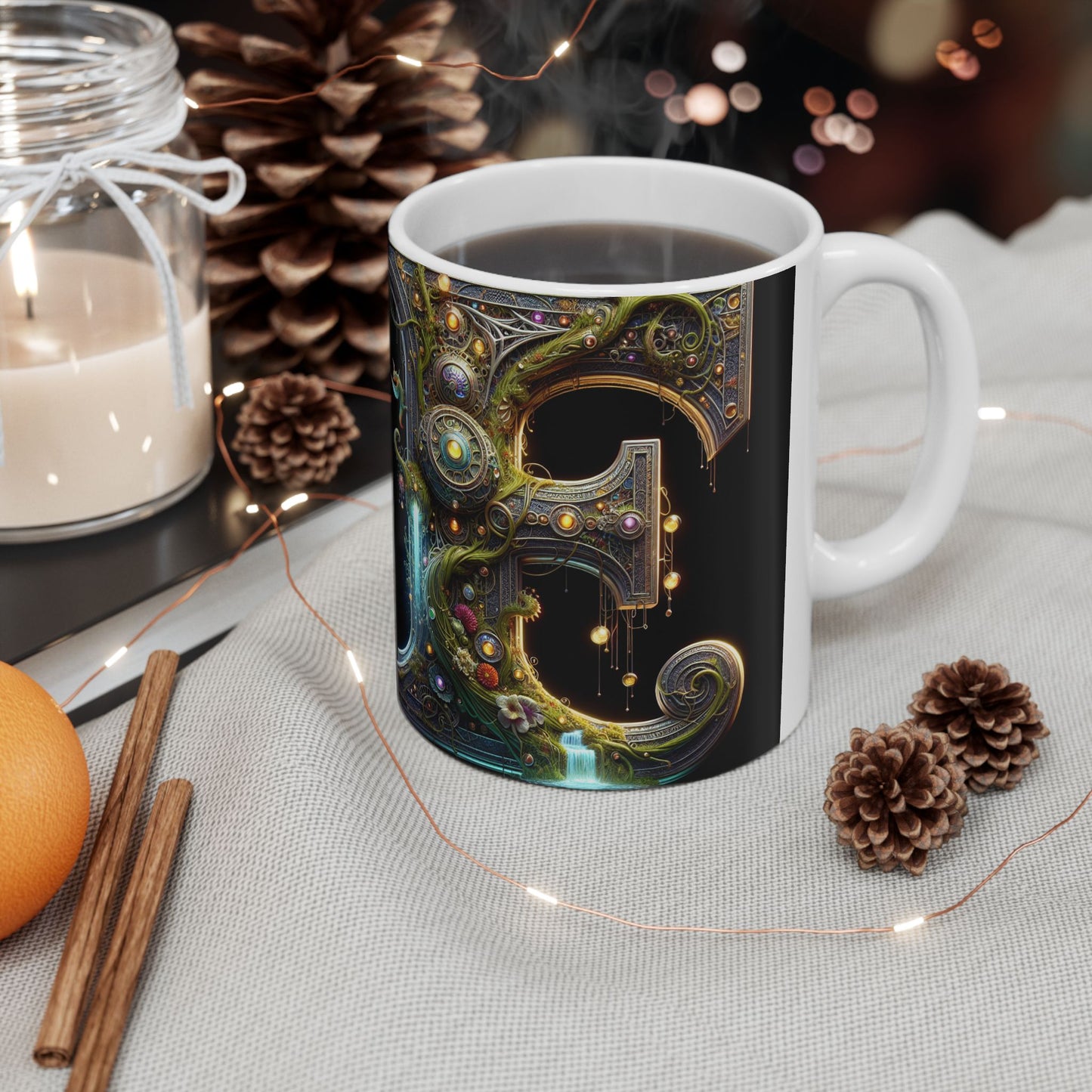 Mystical Fantasy Ceramic Mug - Enchanting Design for Coffee Lovers