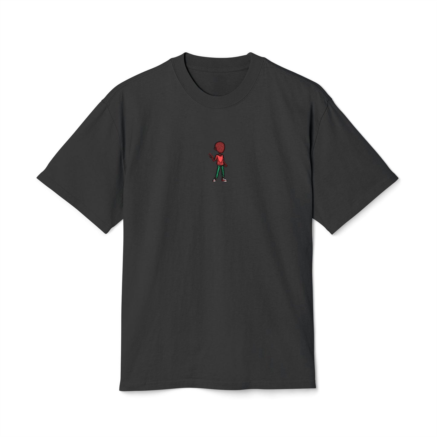 Graphic Tee — Small Red Skateboarder Chest Design
