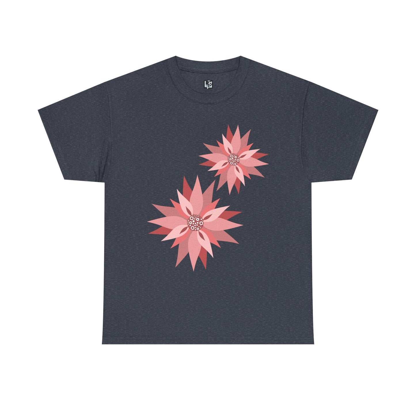 Floral Design Unisex Heavy Cotton Tee - Casual Comfort for Spring Celebrations