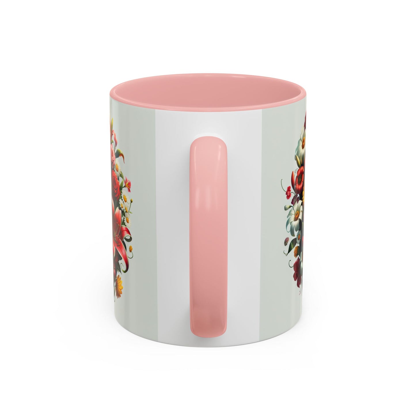 Floral Accent Coffee Mug - Elegant & Vibrant Design for Flower Lovers