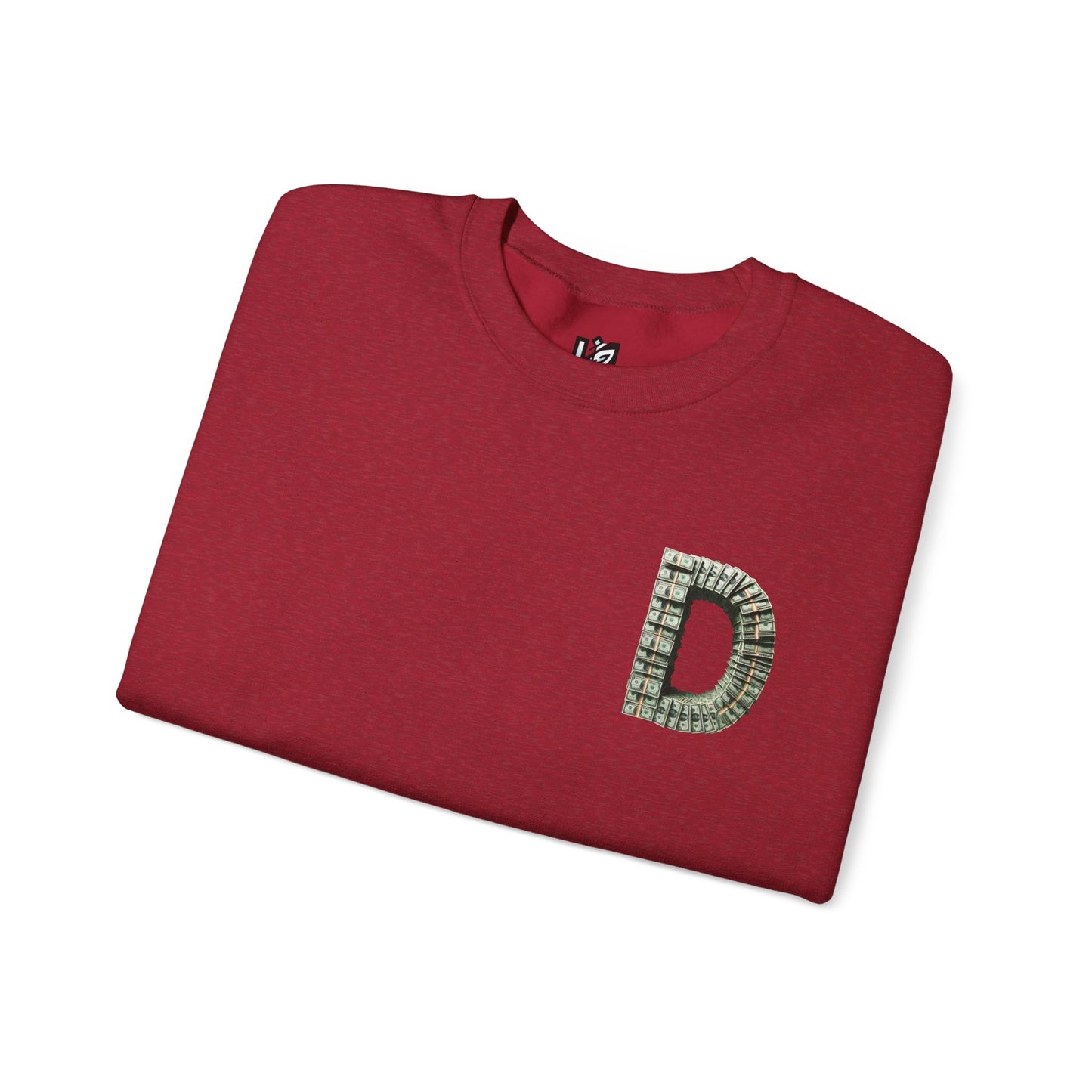 Unisex Crewneck Sweatshirt with 'D' and Dollar Sign Design | Stylish & Cozy Apparel for Casual Days