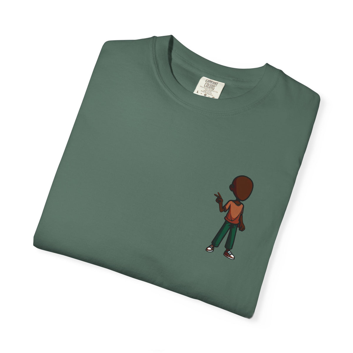 Minimalist Little Boy Graphic T-Shirt — Small Chest Illustration, Casual Kids/Youth Tee