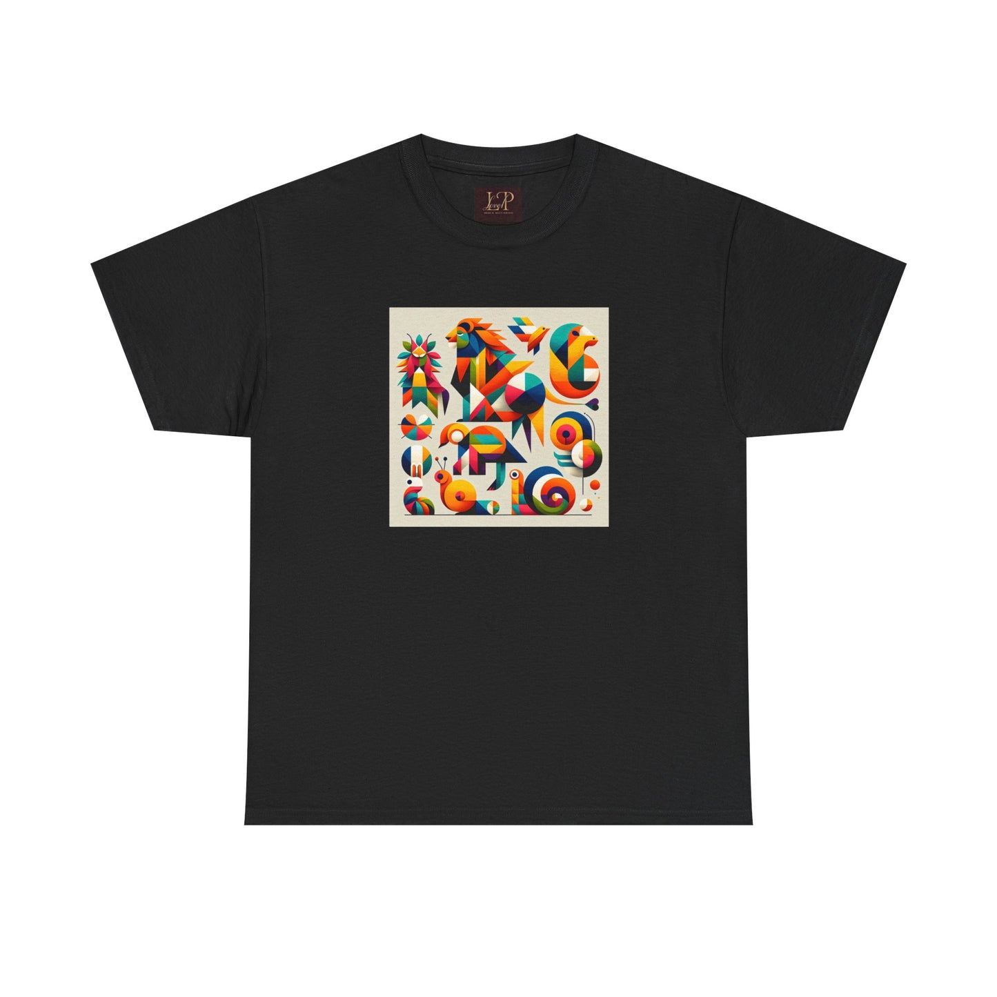 Vibrant Unisex Heavy Cotton Tee - Colorful Abstract Design