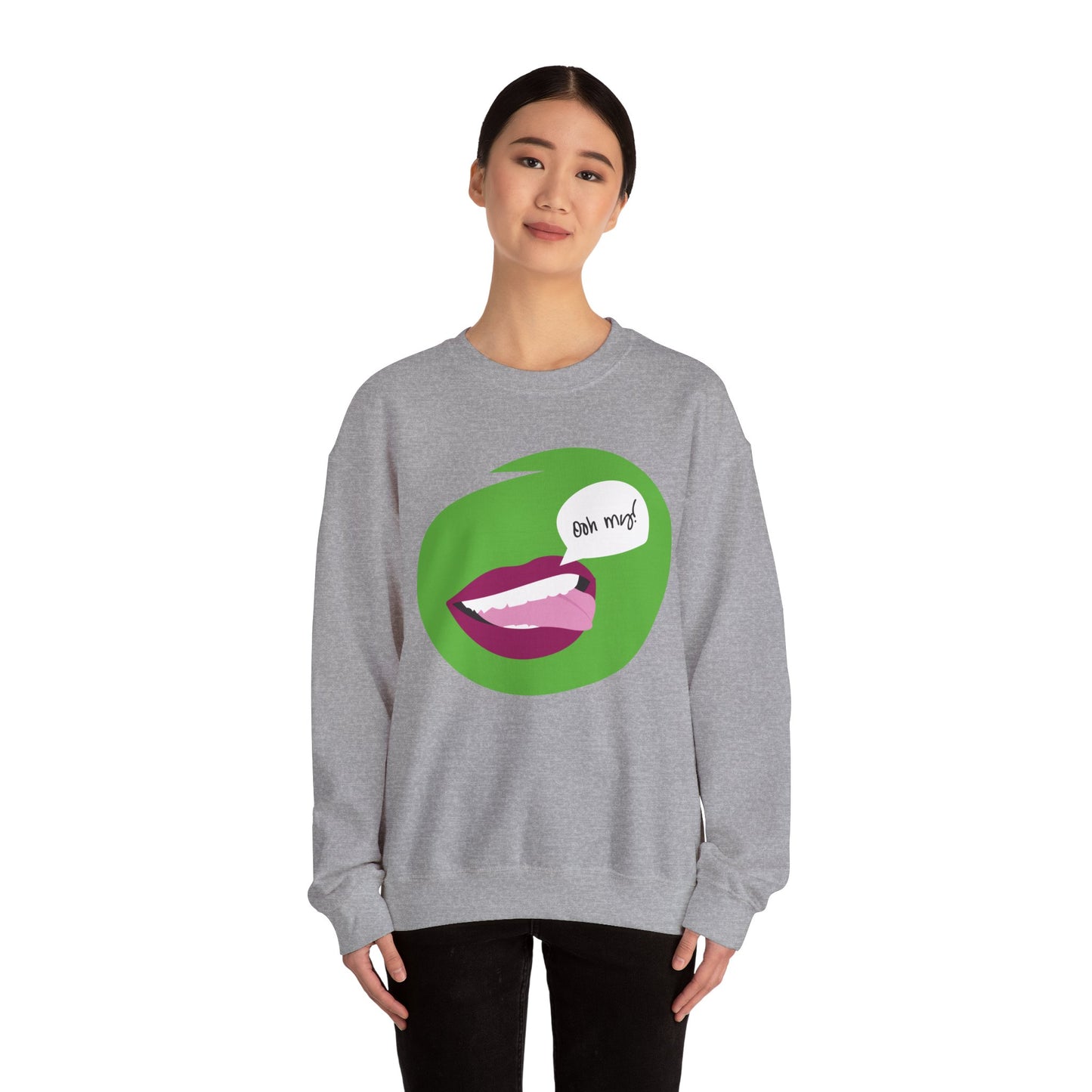 Playful 'Oh My!' Graphic Unisex Crewneck Sweatshirt