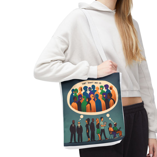 They Don’t Like Us Tote Bag | Unique Art for Thoughtful Minds