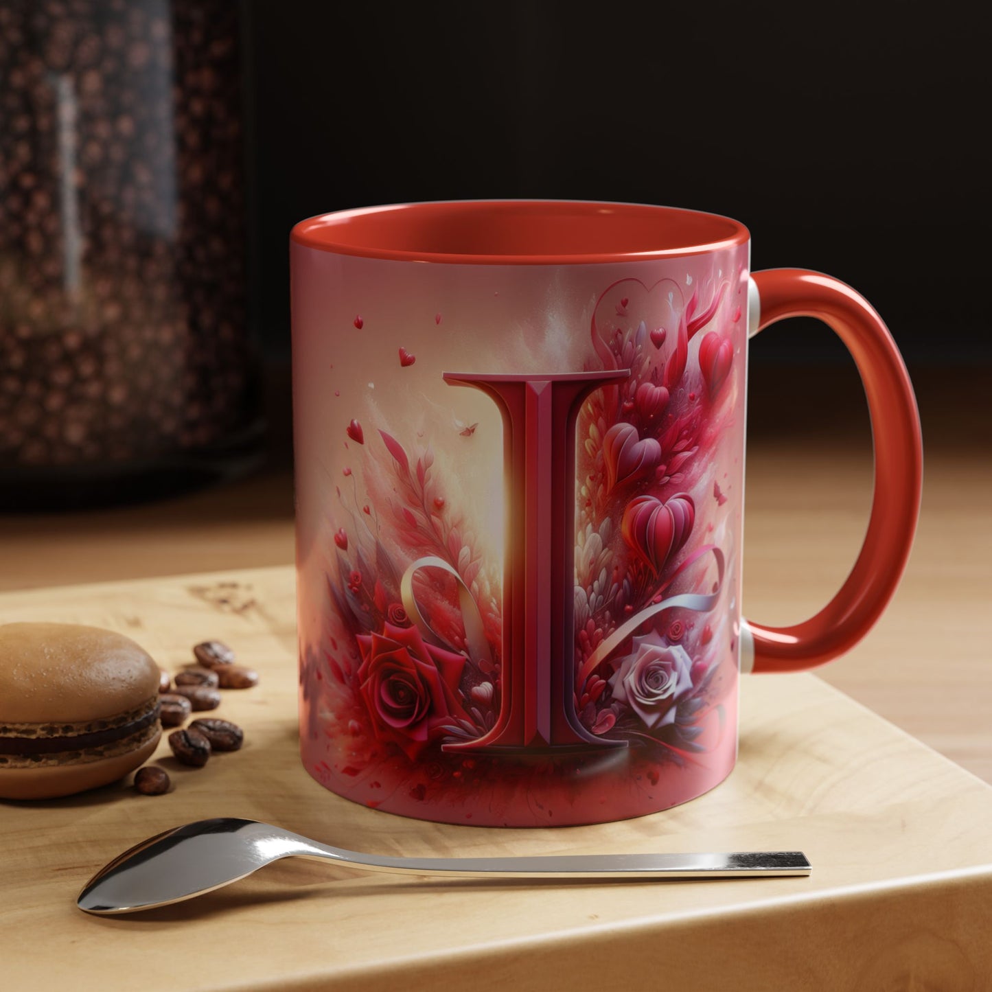 Romantic Floral Accent Coffee Mug - Perfect Gift for Valentine's Day