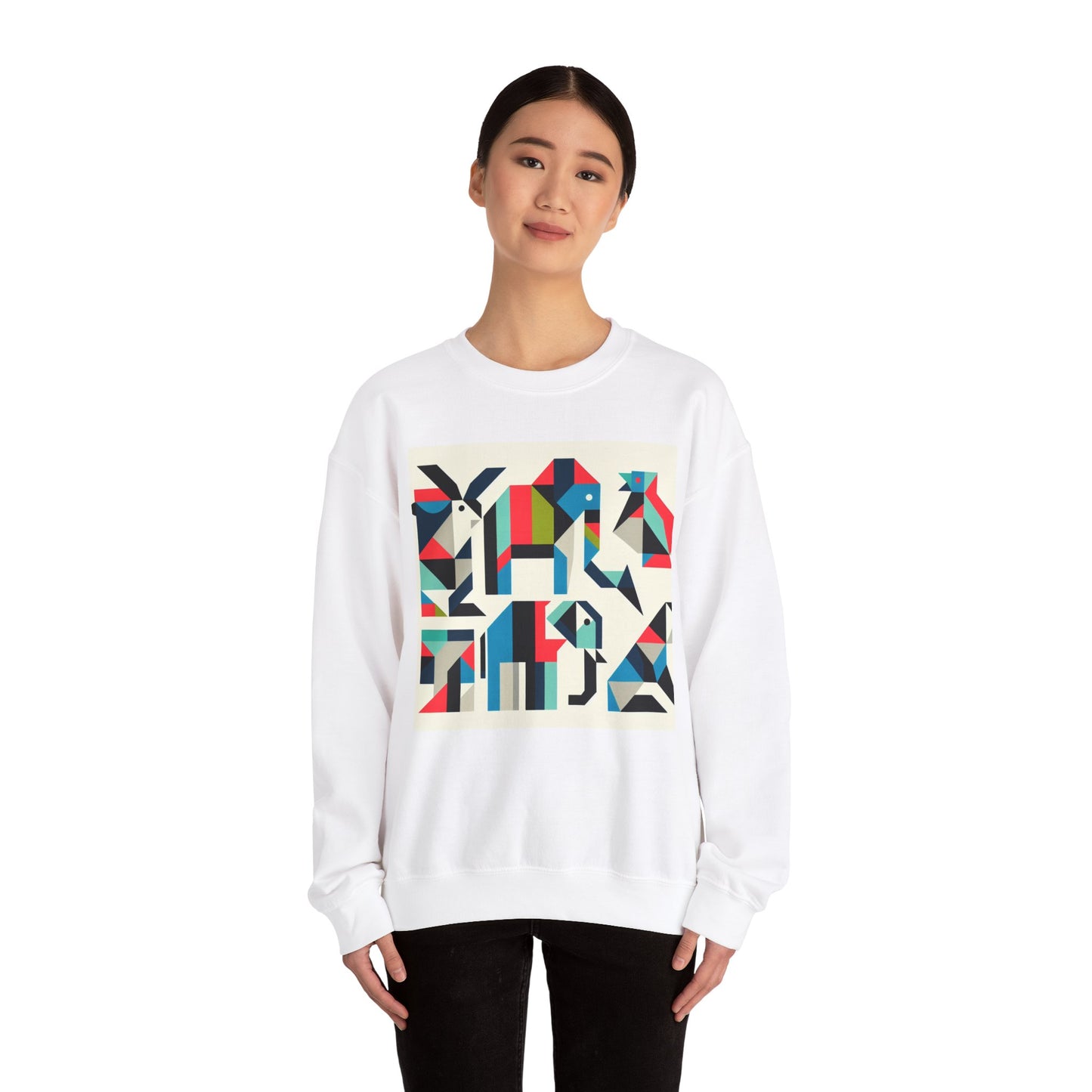 Colorful Geometric Art Unisex Sweatshirt - Cozy and Stylish