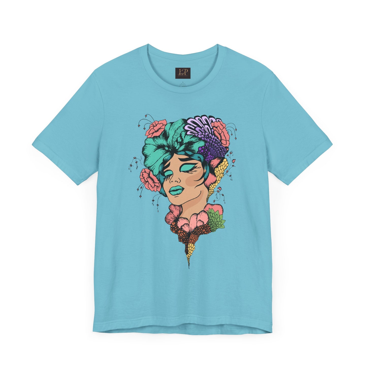 Artistic Floral Unisex Tee with Vibrant Design