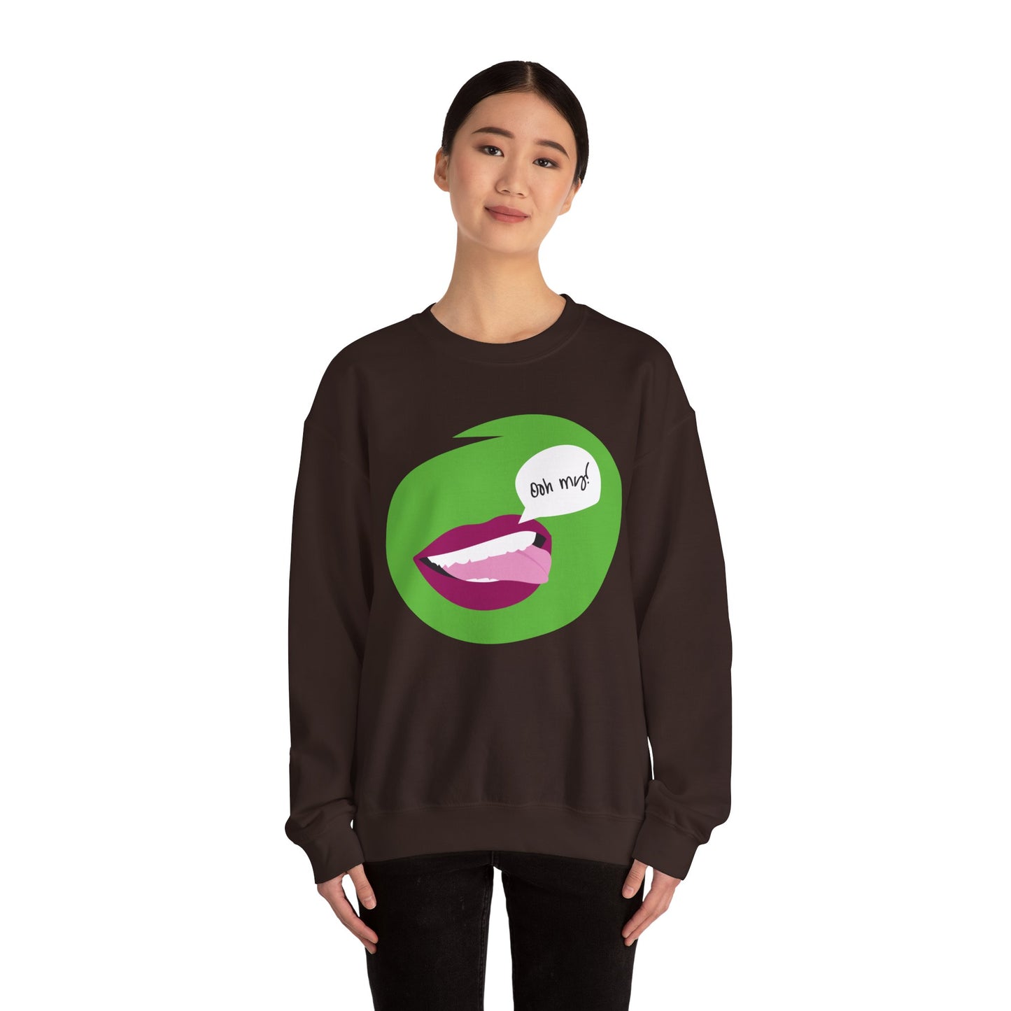 Playful 'Oh My!' Graphic Unisex Crewneck Sweatshirt