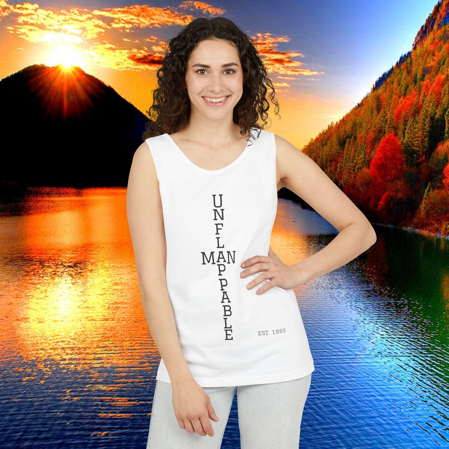 Unisex Inspirational Tank Top - Unflappable, Summer Apparel, Vacation Wear, Casual Gift, Fitness Gear